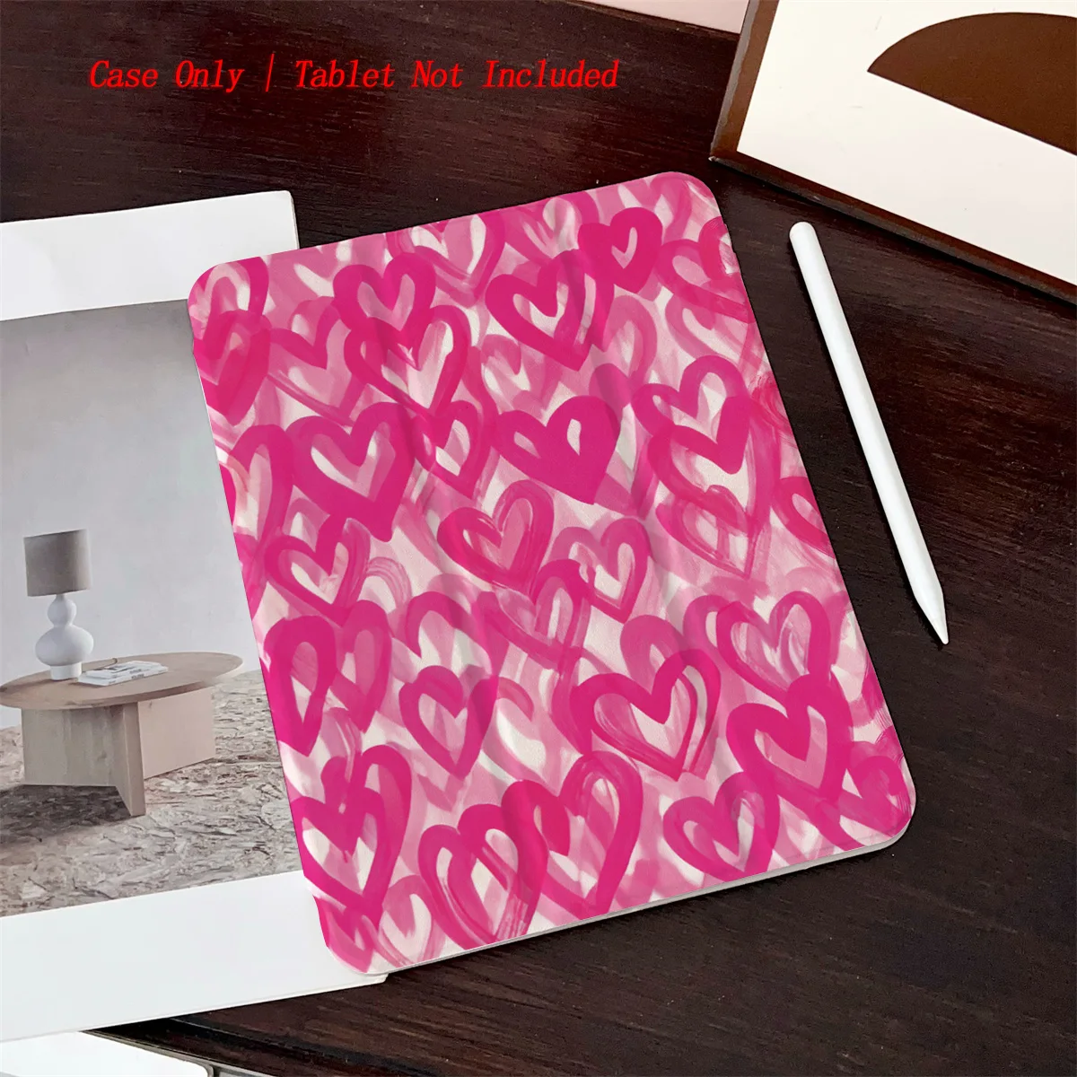 

Чехол для iPad с белым фоном Sweet Pink All-Over Tiny Hearts для Apple iPad 10,2 10,9 дюймов Air 3 Pro 11 Mini 6, противоударный чехол