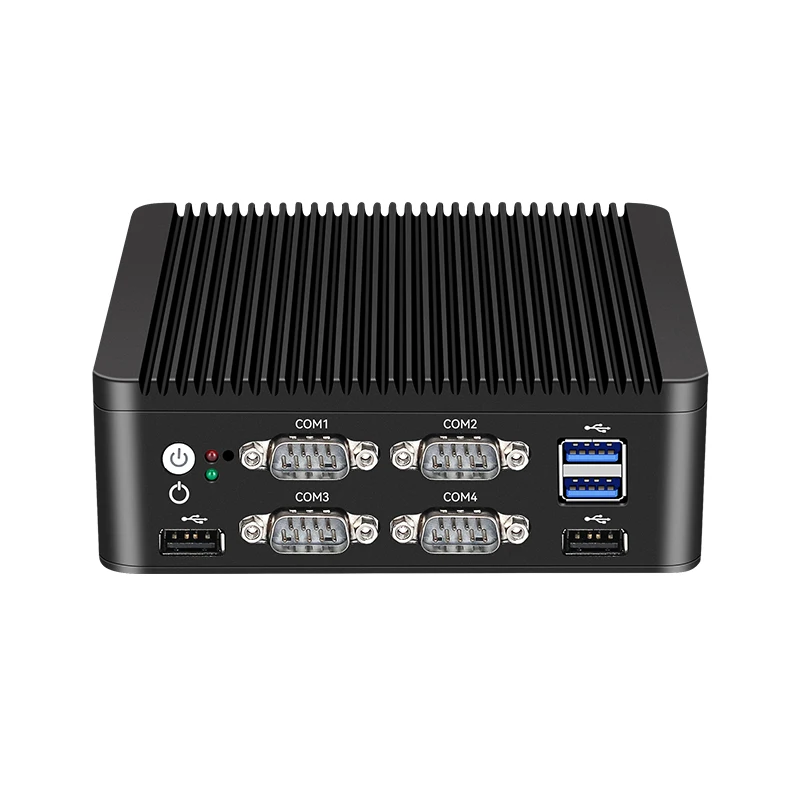 XCY-Computador Industrial Fanless Desktop, Mini PC, Intel Celeron J4125, 2x LAN, 6x COM, HDMI, VGA, WiFi, 4G, LTE, Windows 10, 11, Linux