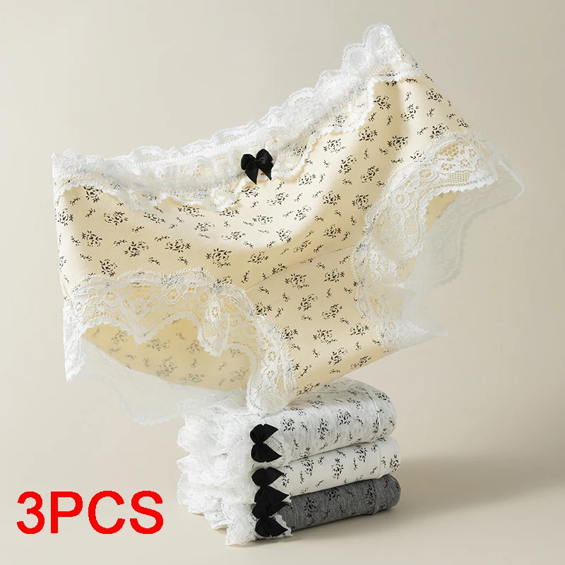 3Pcs Fashion Women's Panties Set Sports Seamless Panties for Women Underwear Lady Women's Cotton Briefs Lingerie Sexy Lace