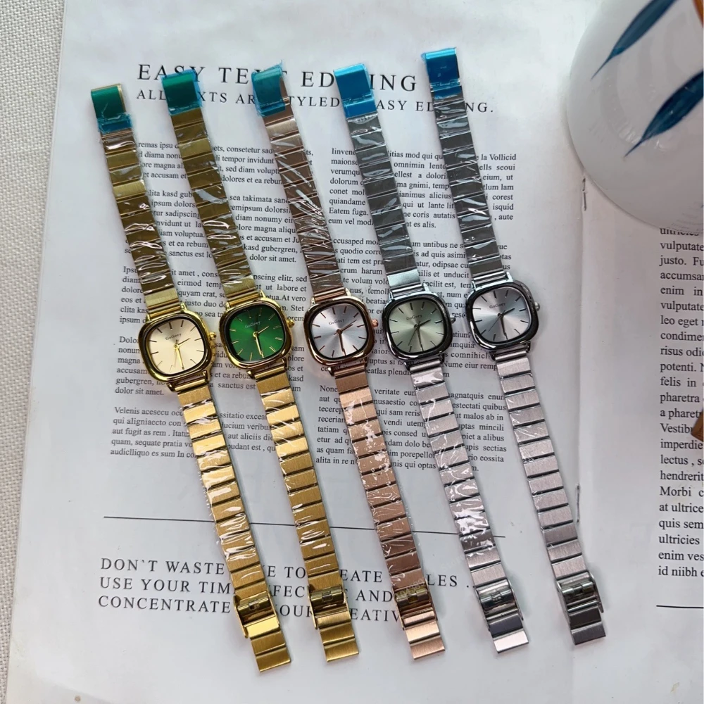 ساعة كوارتز نسائية قابلة للتعديل بحزام من الفولاذ المقاوم للصدأ هدية فاخرة ساعة يد للسيدات شحن مباشر ساعة Relojes Para Mujer