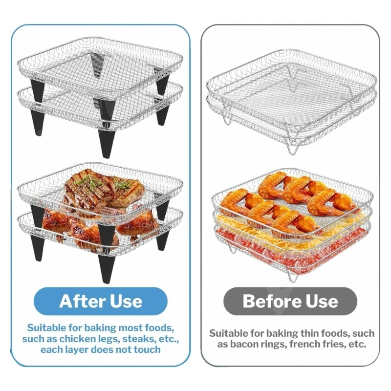 Phụ kiện nồi chiên không dầu Giá đỡ khử nước vuông Nồi chiên không khí Đế khử nước Dropship