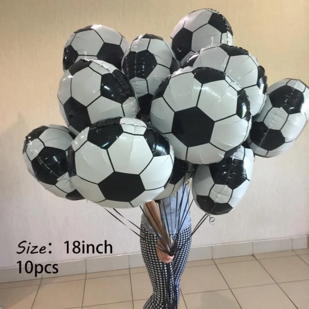 10 Stück Fußball-Luftball-Luftballons, Dekorationen für Party, große Luftballons, Sport-Themen-Geburtstagsparty-Zubehör, Babyparty für Jungen