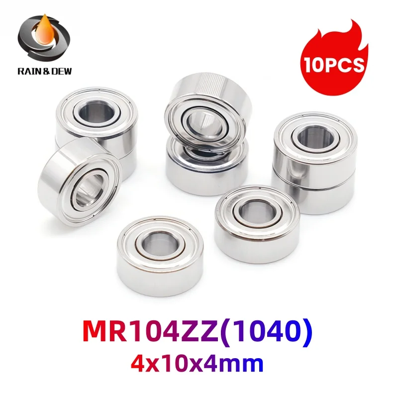 10Pcs 4x10x4mm ABEC-9 Electric Nail Drill Bearings MR104ZZ