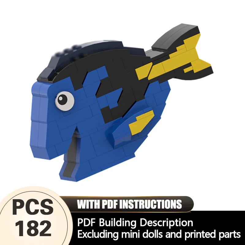 

Creators Animal Series Model MOC Building Bricks Blue Fish Modular Technology Gifts Holiday Assemble Children Toys Suit