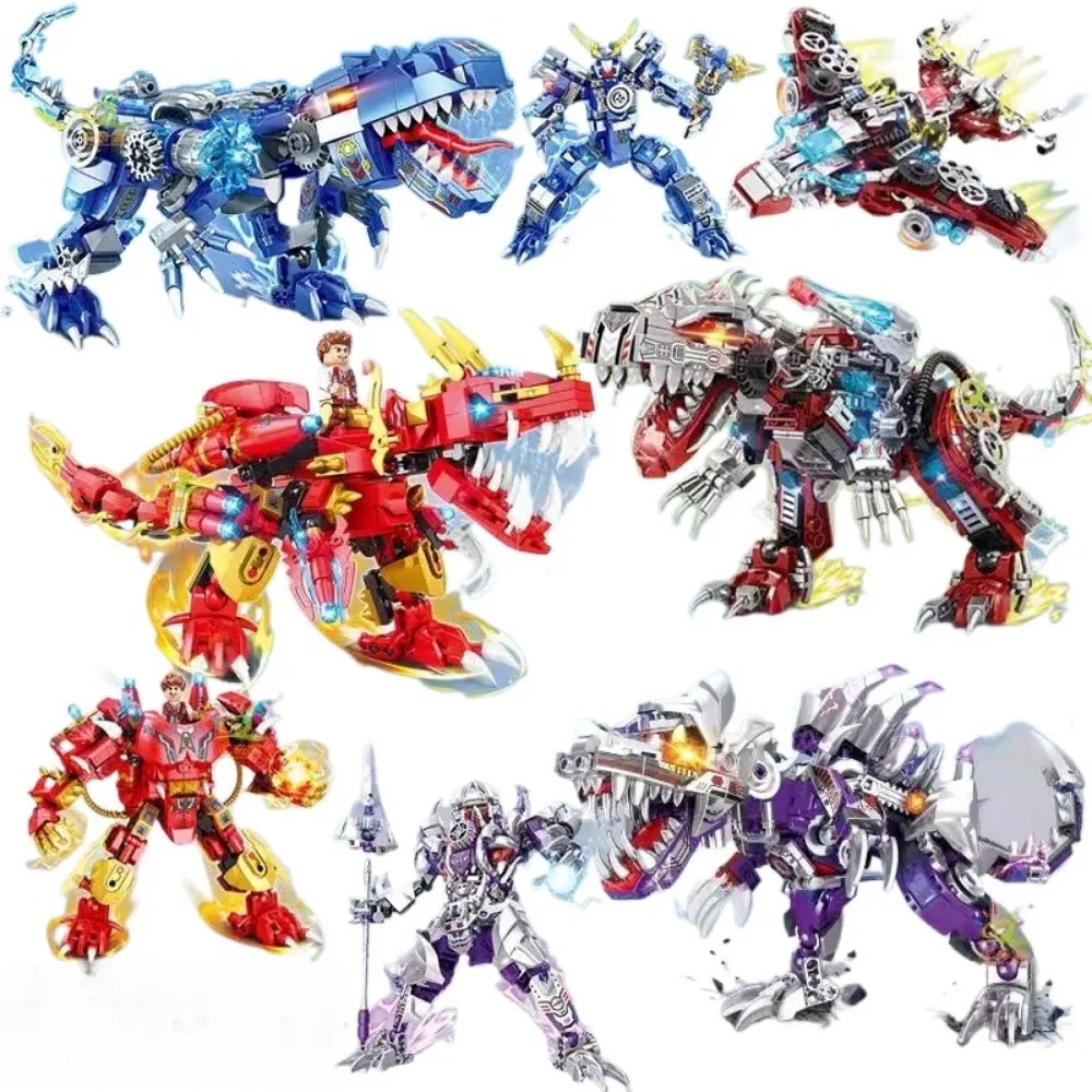 

GSF 2in1 Jurassic Dinosaur World Model Building Blocks City Triceratops Velociraptor Dino Park Bricks Children Toy Game