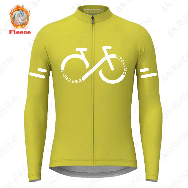 Winter Long Sleeves Cycling Jerseys Warm Fleece Bicycle Jacket Men\'s Outdoor Sport MTB Road Bike Cycling Clothing Ropa Ciclismo