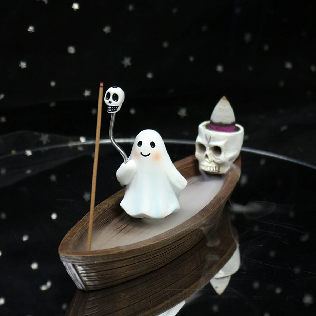 3 Halloween Ghost Ship Aromatherapy, Rotating Ghosts, Reverse Flow Incense Burner, Carefully Prepared Gifts
