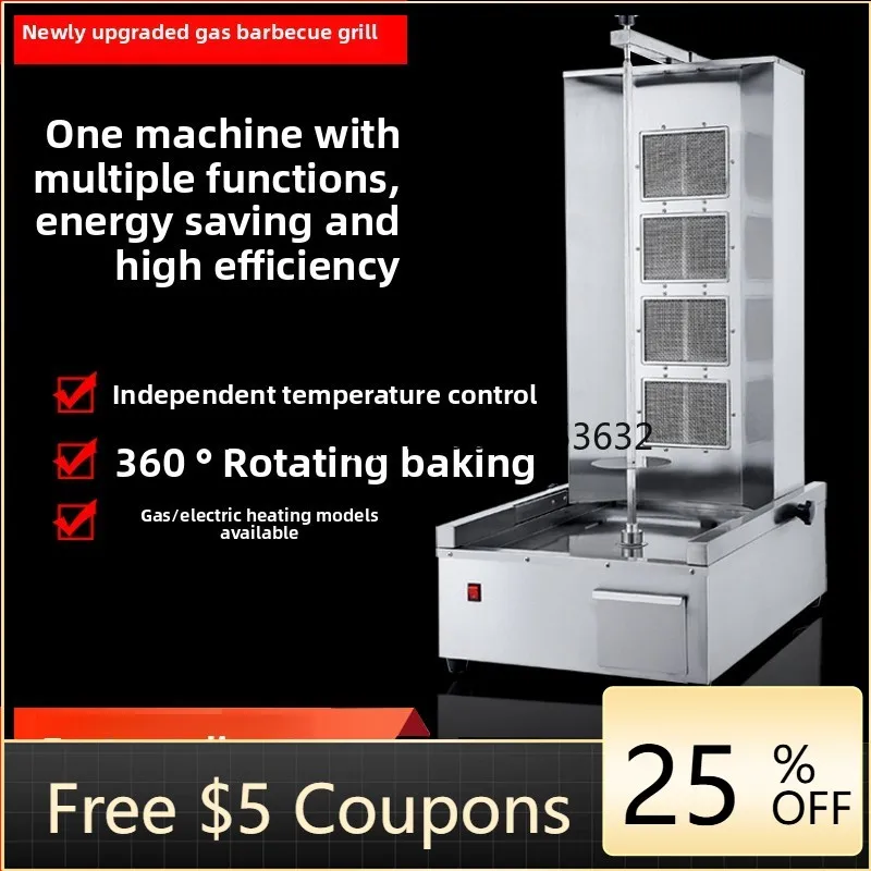 

ZZ Gas Commercial Turkish Doner Kebab Machine Automatic Rotating Grill Electric Hot Kebab Rice Mixer Machine