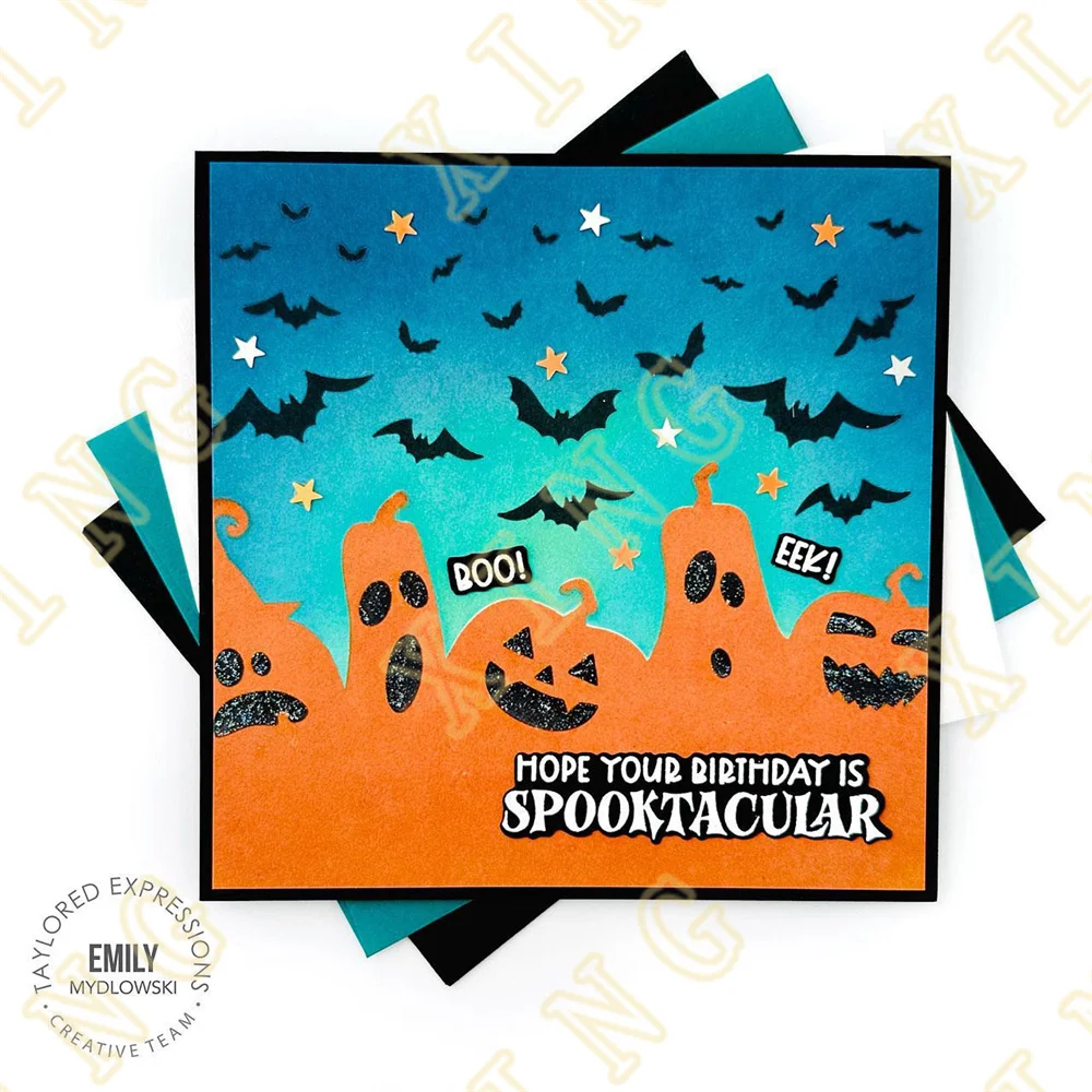 Troqueles de corte de Metal de calabaza para Halloween, Estampillas para álbum de recortes, tarjeta de papel en relieve, plantilla artesanal