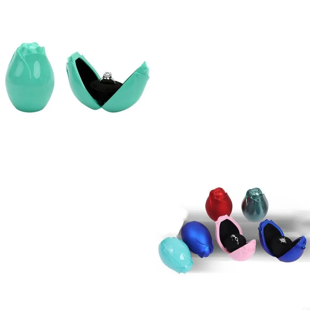 

Sophisticated Rose Themed Pendant Box Handmade Flower Shaped Jewelry Charm Case