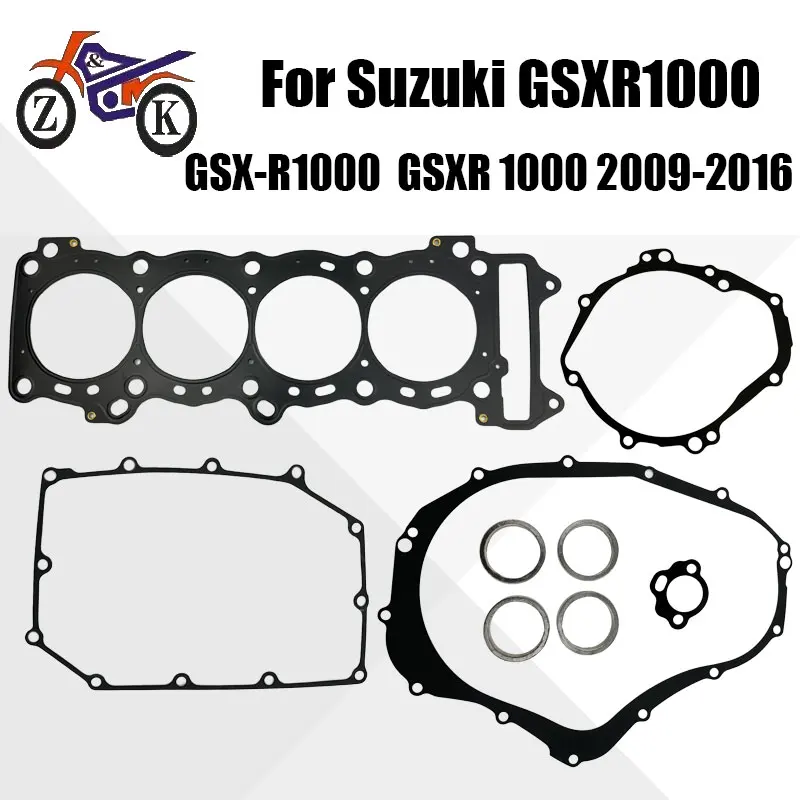 

Motorcycle Cylinder Head Side Cover Gasket Set For Suzuki GSXR1000 GSX-R1000 2009-2016 K9-L6 Clutch Generator Cover Gasket Kits