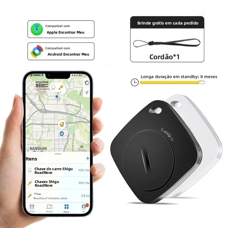 Rastreador Inteligente Android, Localizador Google Find Hub, Air Tag, Dispositivo de Rastreamento GPS para Carro, Rastreador GPS para Bicicleta, Eletrônicos de Segurança