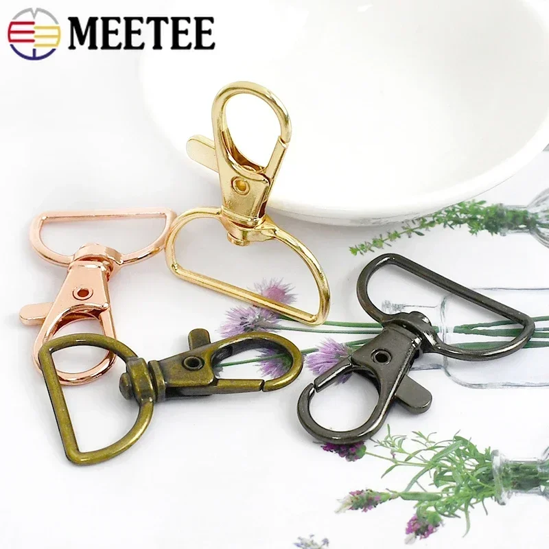 10-50Pcs 20mm/25mm Metal Buckles for Bag Strap Lobster Clasps Swivel Trigger Clip Snap Hook Webbing Hanger Keychain Accessories