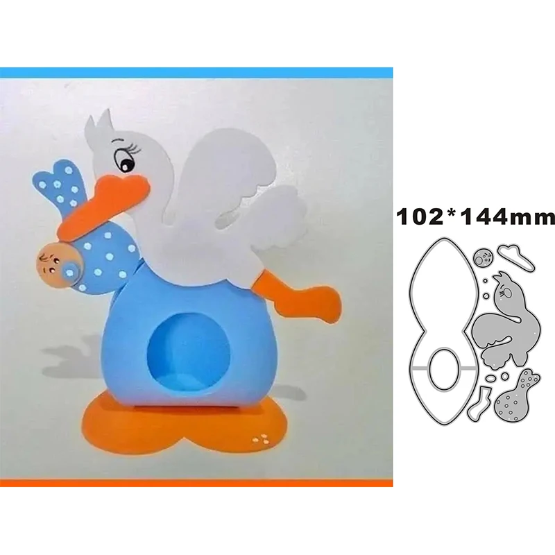 2024 New Animal Bird Bundle Baby Metal Cutting Dies for Scrapbooking Paper Craft and Card Making Embossing Decor No Stamps