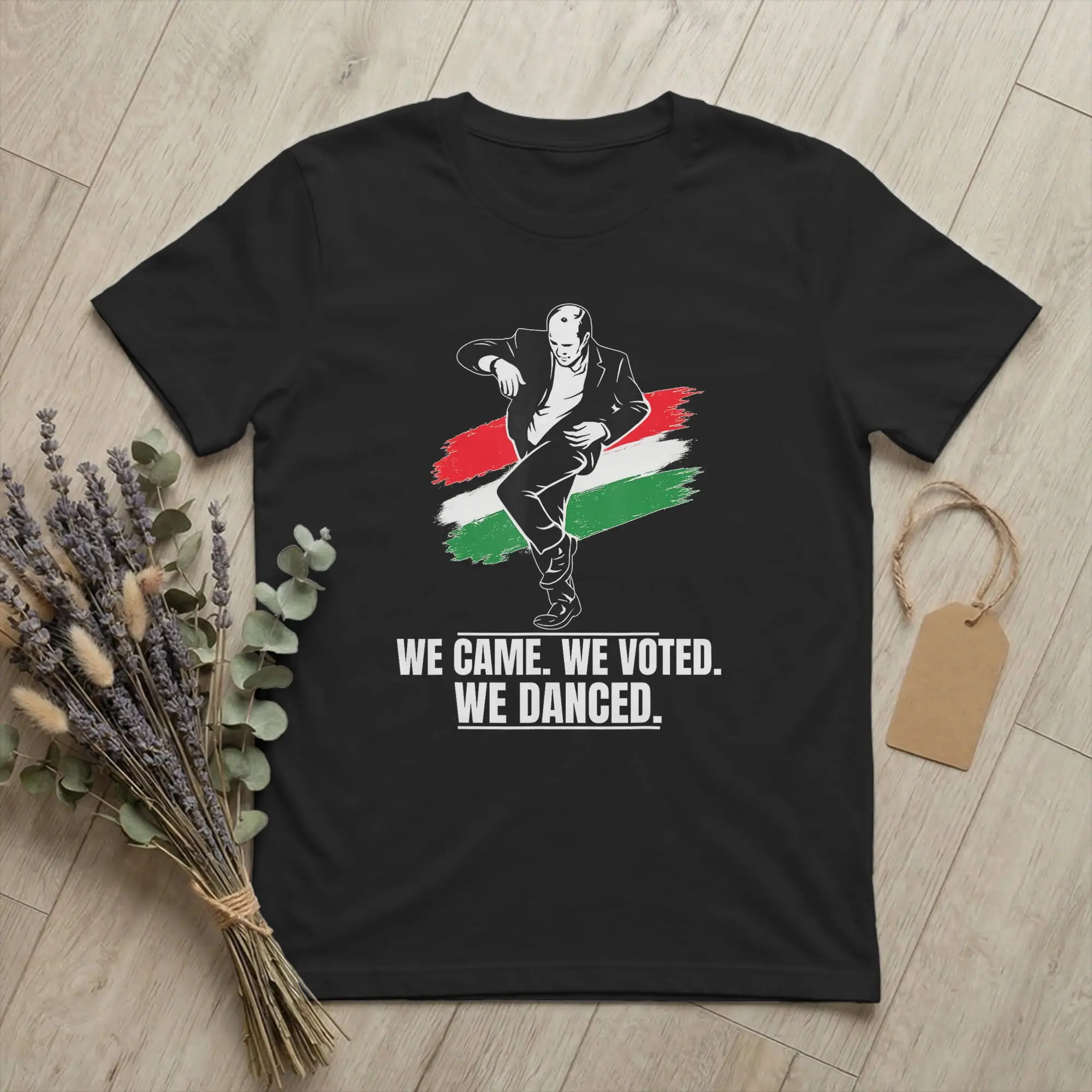 Hungarian Election 2026 Tisza Victory Dancing T-Shirts Men  Vintage Pure Cotton Tees Crew Neck Short Sleeve T Shirt Graphic Tops