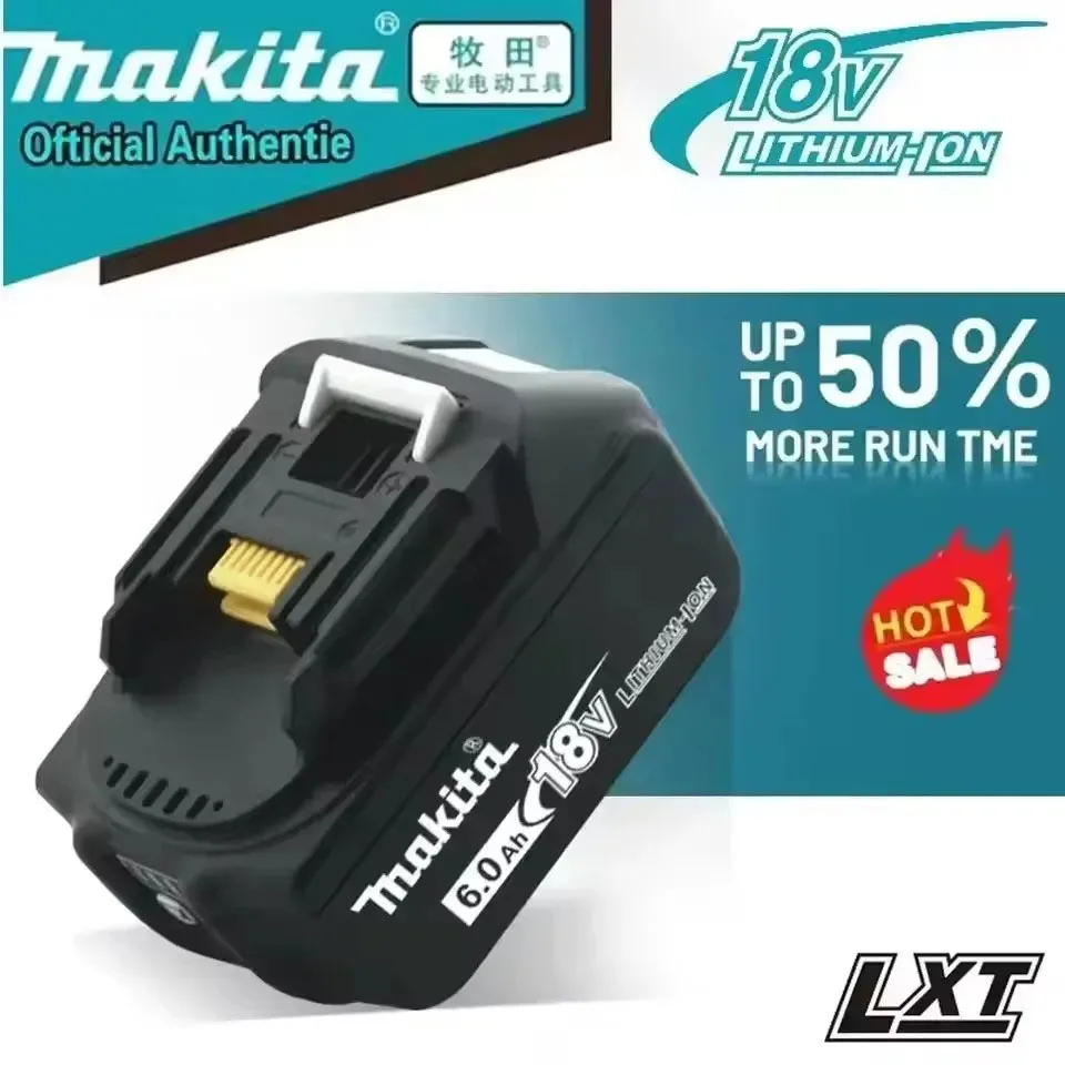100% Original Makita Battery 18V Rechargeable Battery Replacing Makita BL1830BL1840BL1850BL1860B Power Tool Battery