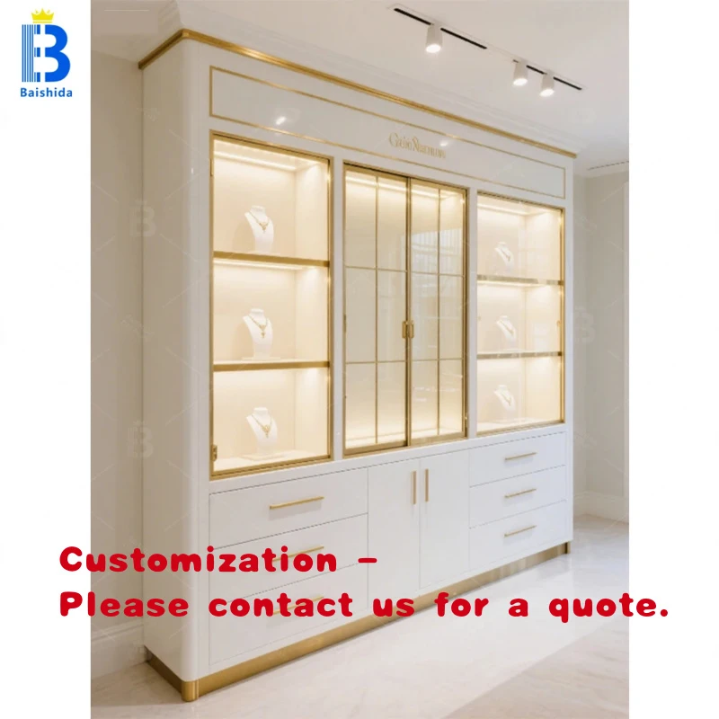 custom.America's Best-Selling Custom Painted Multi-layer Wall-Mounted High Cabinet Jewelry Display Rack Premium Jewelry Showcase