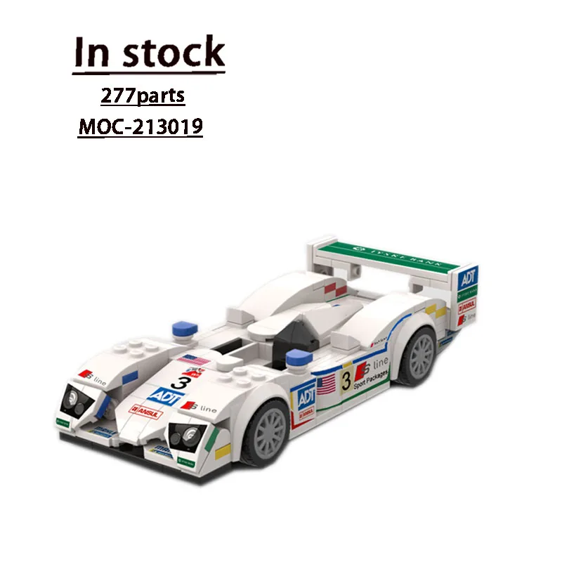 MOC-213019 Classic R8 Supercar Concept Car Building Block Model 277 PartsMOC Creative Boy Kids Birthday Building Block Toy Gift