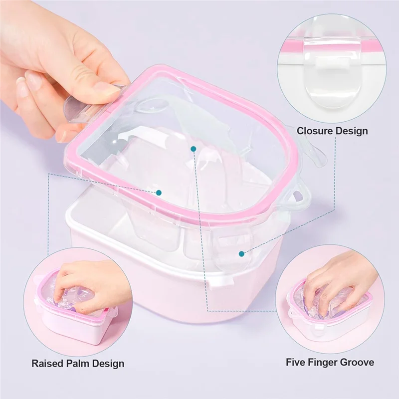 

ABFU-Mска для замачивания, двухслойная 4 шт., маникюрная чаша, чаша для замачивания, лоток для замачивания ногтей, акриловый порошок для удаления ногтей