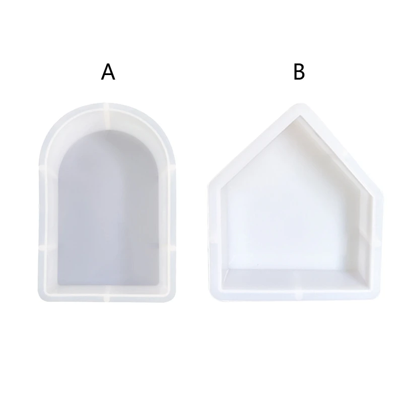 Molde silicone resina epóxi espelhada, lindo ornamento cristal forma casa