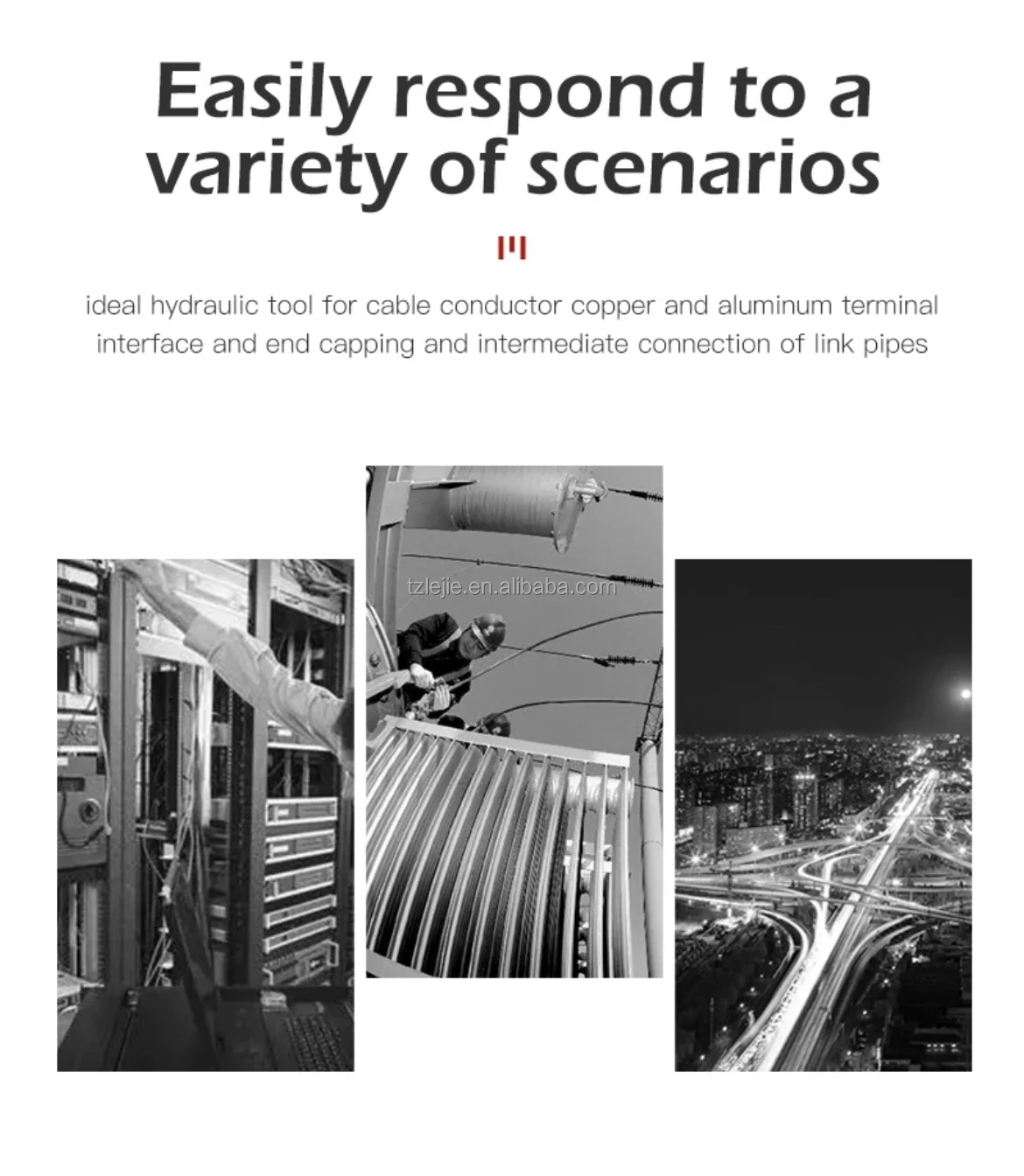 Herramienta de prensado de tubos de cobre hidráulicos de unidad dividida FYQ-500 rango de prensado 50-500MM2 alicates de prensado hidráulicos separados