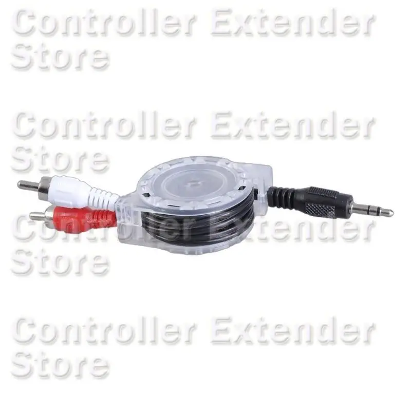 N84B 3.5 mm a 2RCA Cable telescópico 3.5 mm Macho a 2RCA Male Splitter Adaptador Cable estéreo para tableta Teleatros del