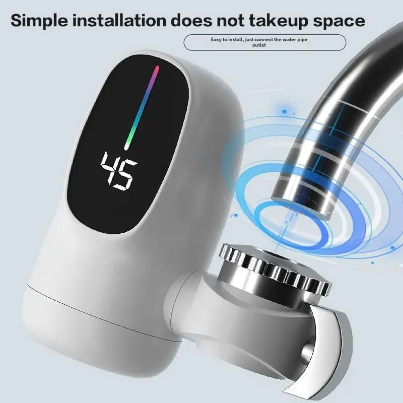 TINSOL Rubinetto caldo istantaneo da 3000 W Scaldabagno caldo e freddo Rubinetto elettrico per riscaldamento rapido da cucina con display della temperatura