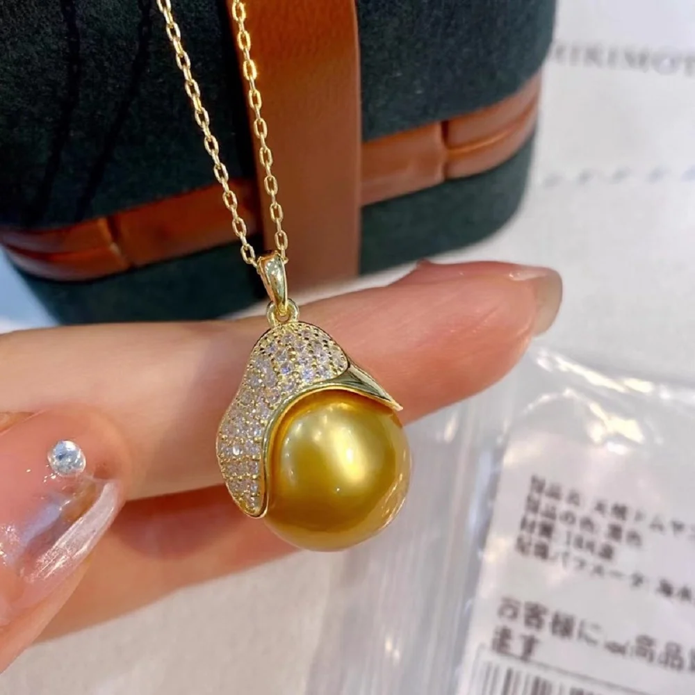 

Beautiful pendant AAAA 10-11mm 11-12mm natural South Sea round pearl pendant 18 inch/925s