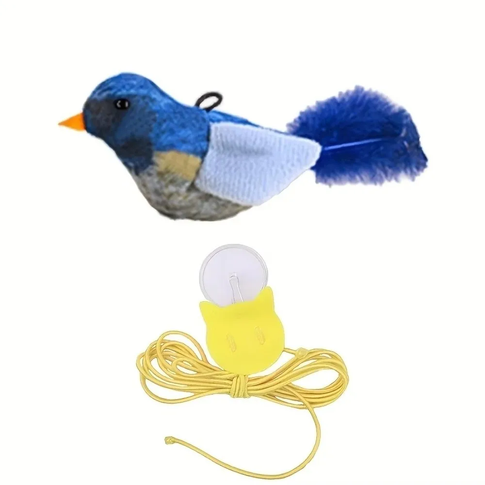 Flying Bird Cat Toy Vivid Chirping Self-entertainment Simulation Bird Interactive Cat Bird-Shaped