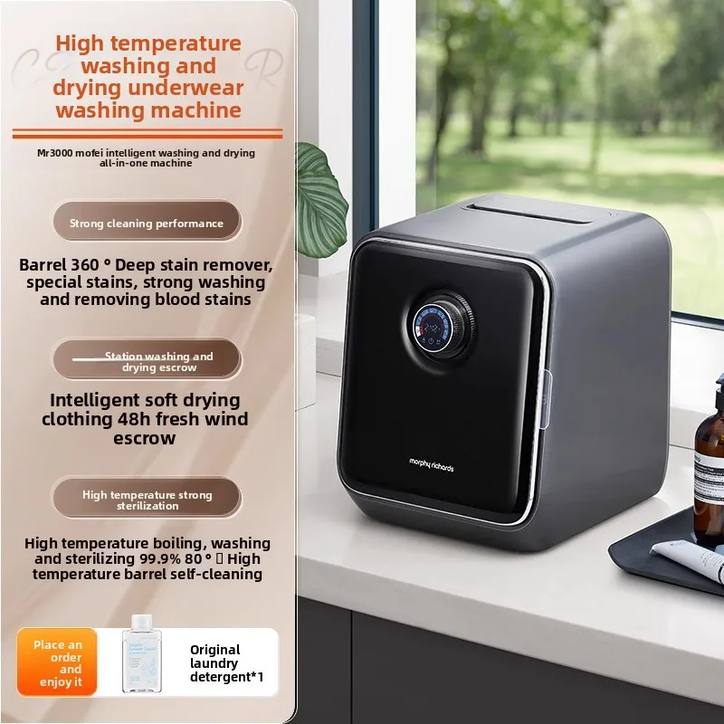 Mini combinação de lavadora e secadora automática para esterilização de roupas íntimas e roupas de bebê