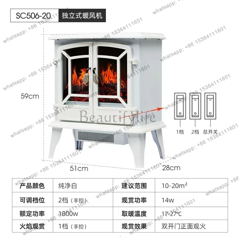 xx4 European electronic 3D simulation flame fireplace household bedroom living room bed and breakfast hotel sofa decoration heat