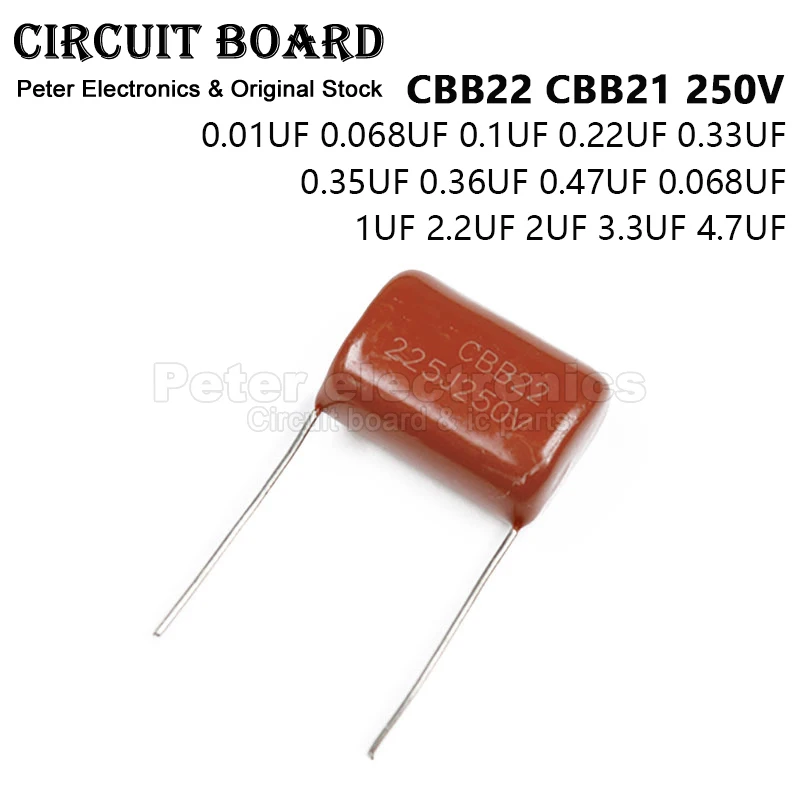 (5-10pcs) CBB21 CBB22 Capacitor 250V 103J 683J 104J 224J 334J 364J 474J 684J 105J 225J 205J 335J 475J 0.01UF 0.1UF 1UF 2.2UF