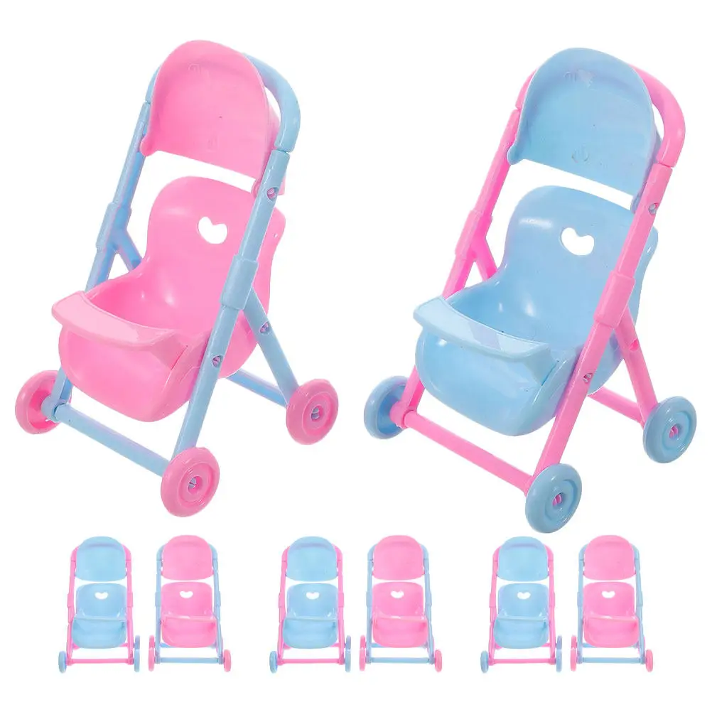 

Набор из 8 миниатюрных детских колясок для ролевых игр, реалистичные игрушечные коляски для кукол, аксессуары для детской комнаты, реквизит для кукольного домика