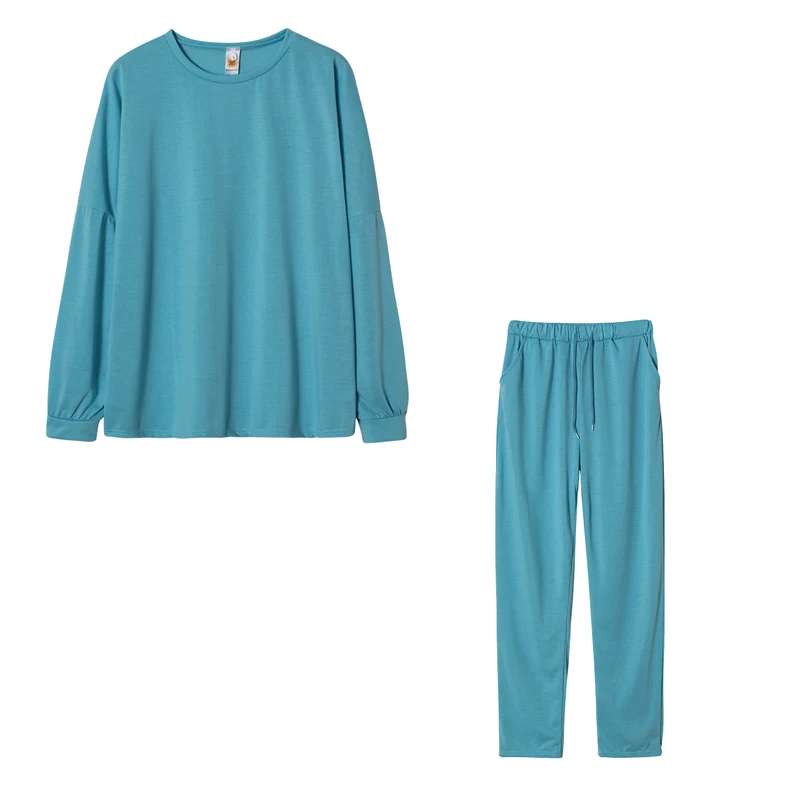 Herbst-Langarmhose für Damen Locker Lässig Einfarbig Bequeme Passform Neuer Stil Anzug – Detail 28