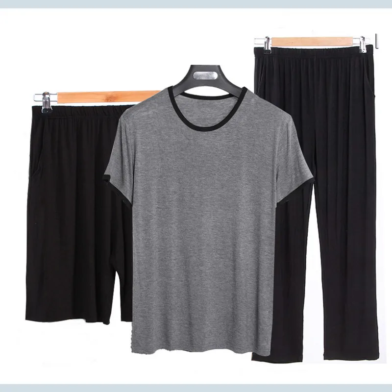 Round neck black 3-piece set