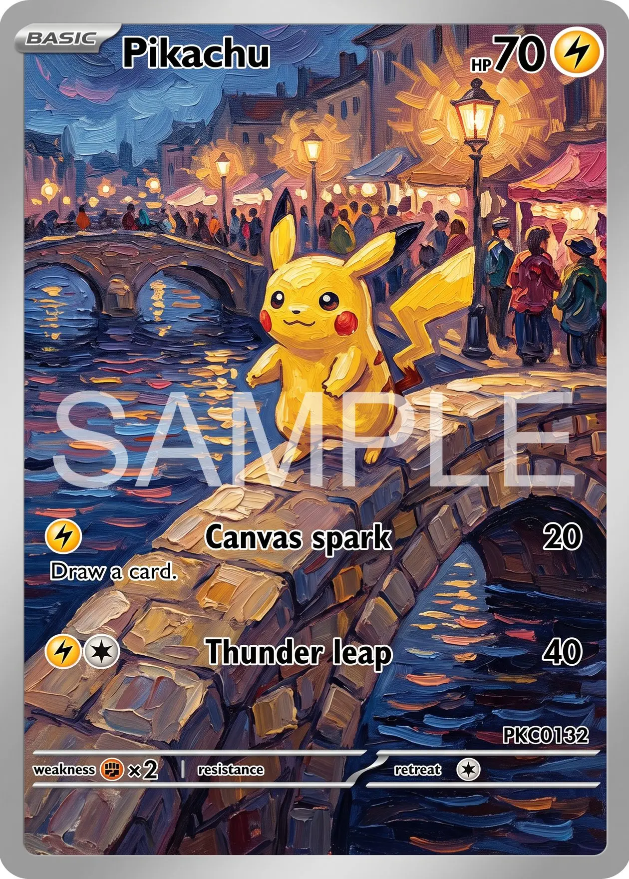 7Pcs PKM Cards PTCG Post Impressionist Oil Painting Style Gengar Lucario Greninja Gardevoir Lugia Rowlet Collection Cards PTCG