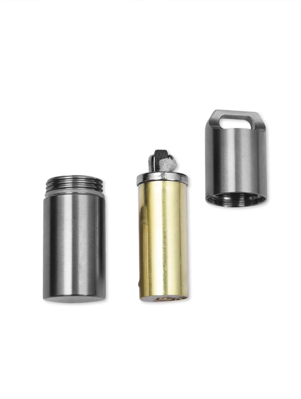 Titanium Alloy Lighter Mini Kerosene Lighter Keychain Edc Portable Pendant Outdoors Waterproof