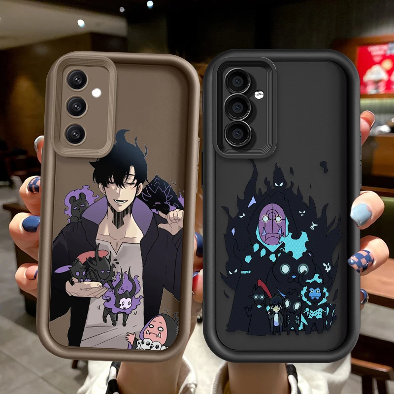 Solo Leveling Anime For Samsung Galaxy S24 S23 S22 S21 S20 Ultra Plus FE A52 A53 A54 A71 Eye Ladder Phone Case