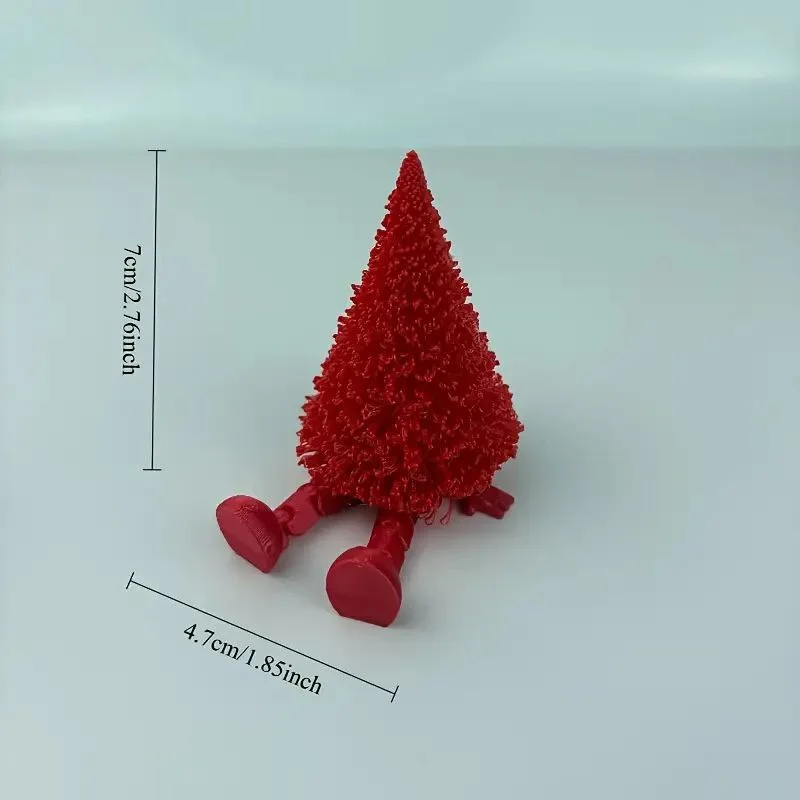 

3D Printed Christmas Tree Figurines Multi Joint Movable Xmas Decor Home Accessories Kids Gifts