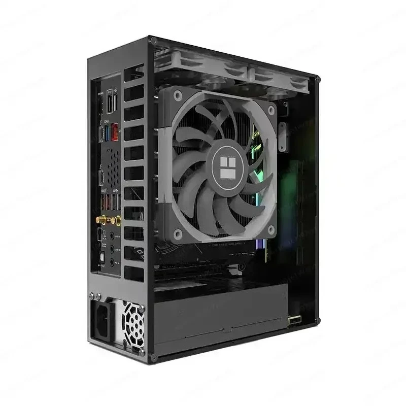 

5-литровый мини-шасси ITX A24-V5, двухслотовый источник питания с одним дисплеем, 1U, небольшое двустороннее скошенное шасси