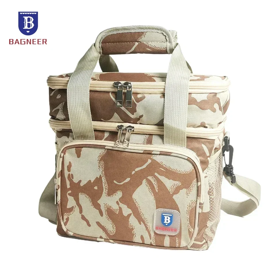 BAGNEER Thermal Lunch Bag Camping Picnic Food Cooler Bags Insulated Case Waterproof Office School Lunchbag Shoulder Cooling Box