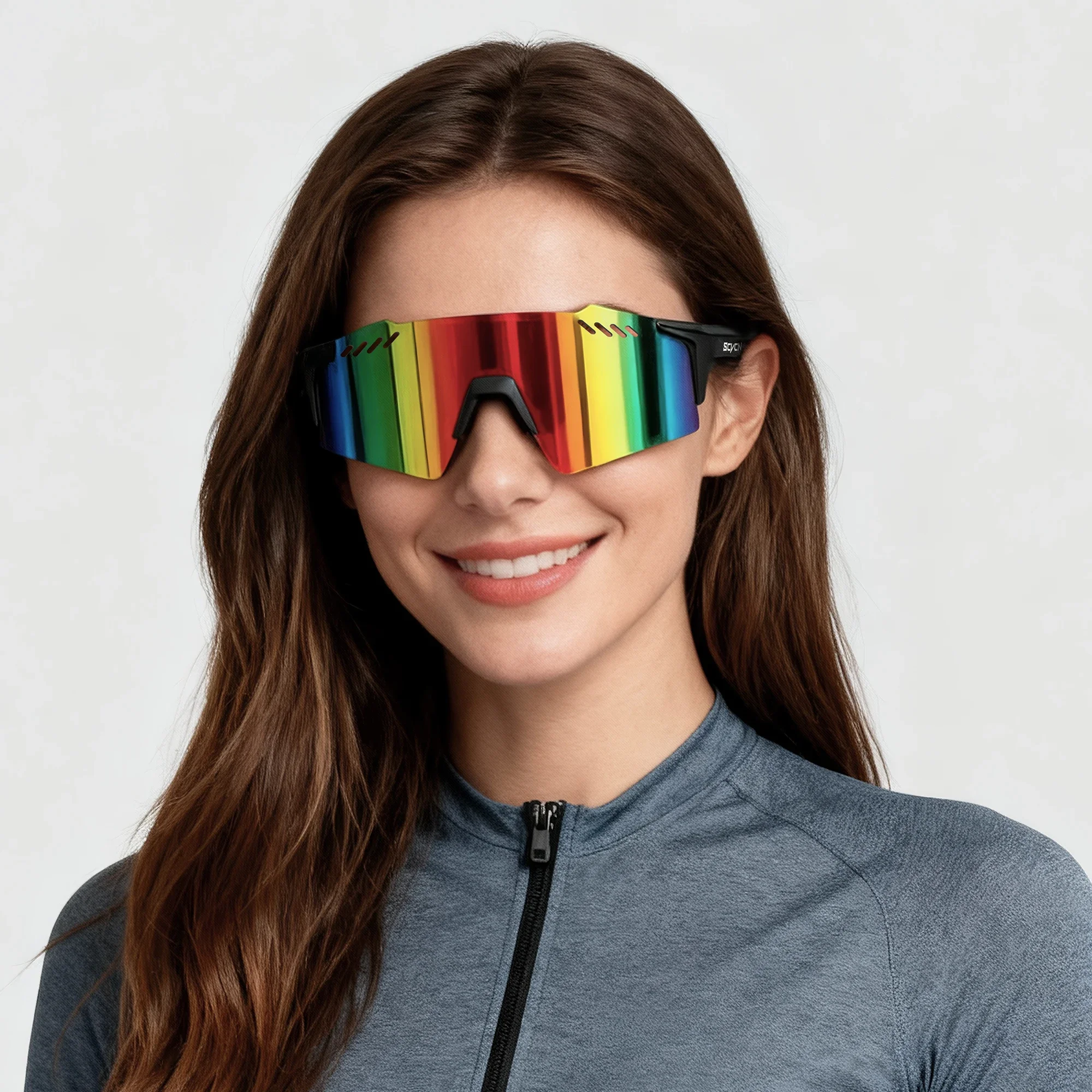 SCVCN フォトクロミック UV400 サングラス MTB クライミンググラス男性女性運転自転車眼鏡アウトドアスポーツバイクサイクリンググラス