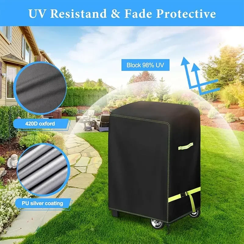 Picture 7: 420D Waterproof Outdoor Barbecue Cover Lightweight Marine Stove Protective BBQ Cover for Boat Barbecues Easy to Carry