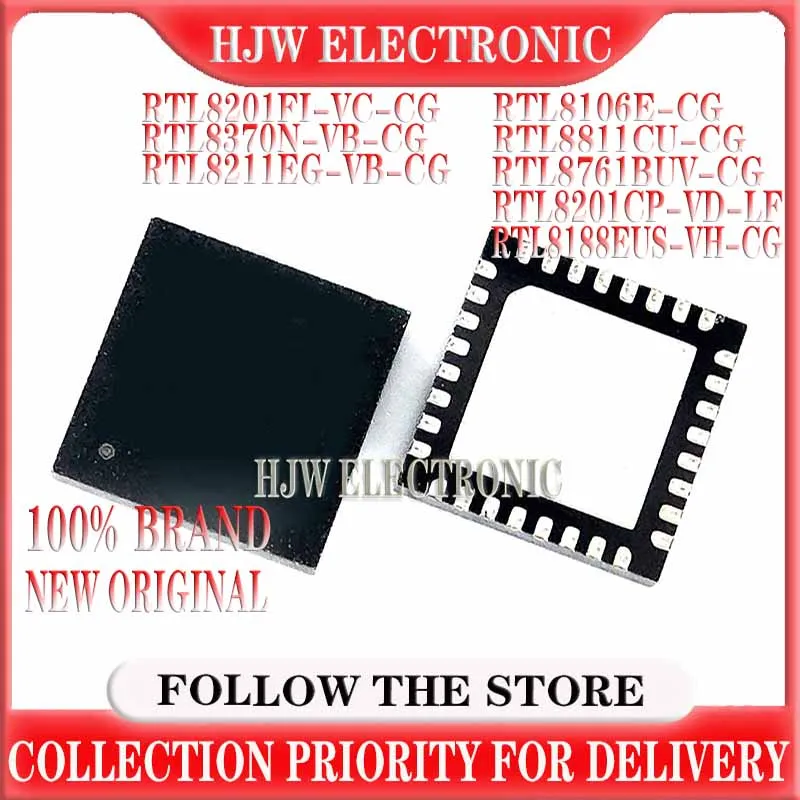 

1PCS RTL8106E-CG RTL8201CP-VD-LF RTL8188EUS-VH-CG RTL8761BUV-CG RTL8201FI-VC-CG RTL8370N-VB-CG RTL8211EG-VB-CG RTL8811CU-CG