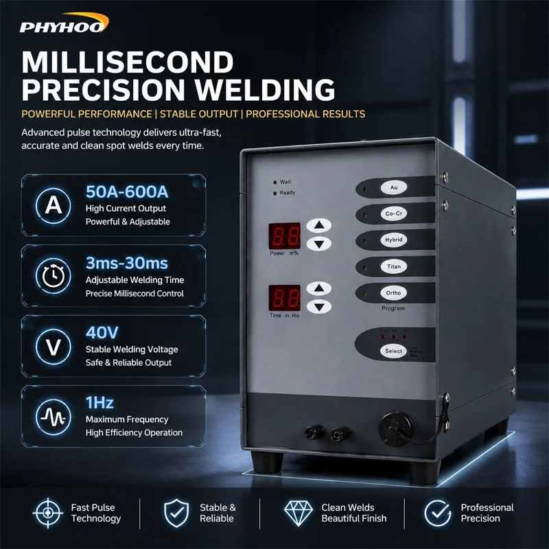 PHYHOO 50A 600A Pulse Argon Ar - Argon Spot Welder Jewelry Welding Machine review and price