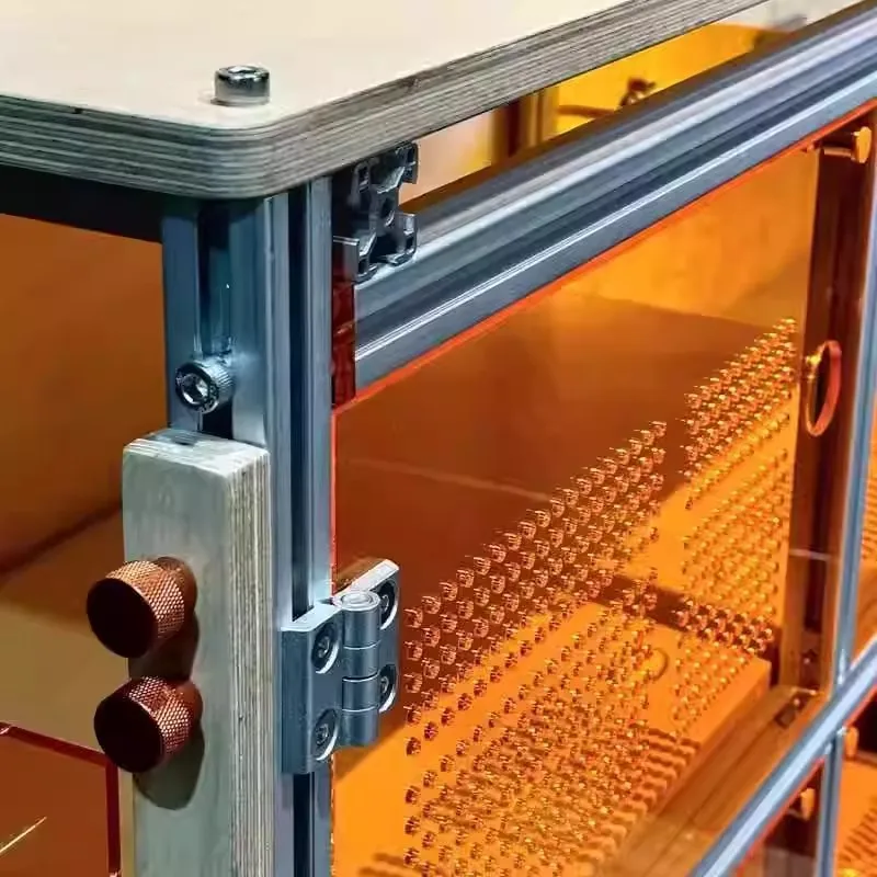 Armário lateral de jantar com perfil de alumínio Armário de armazenamento de cozinha moderno e simples para sala de estar