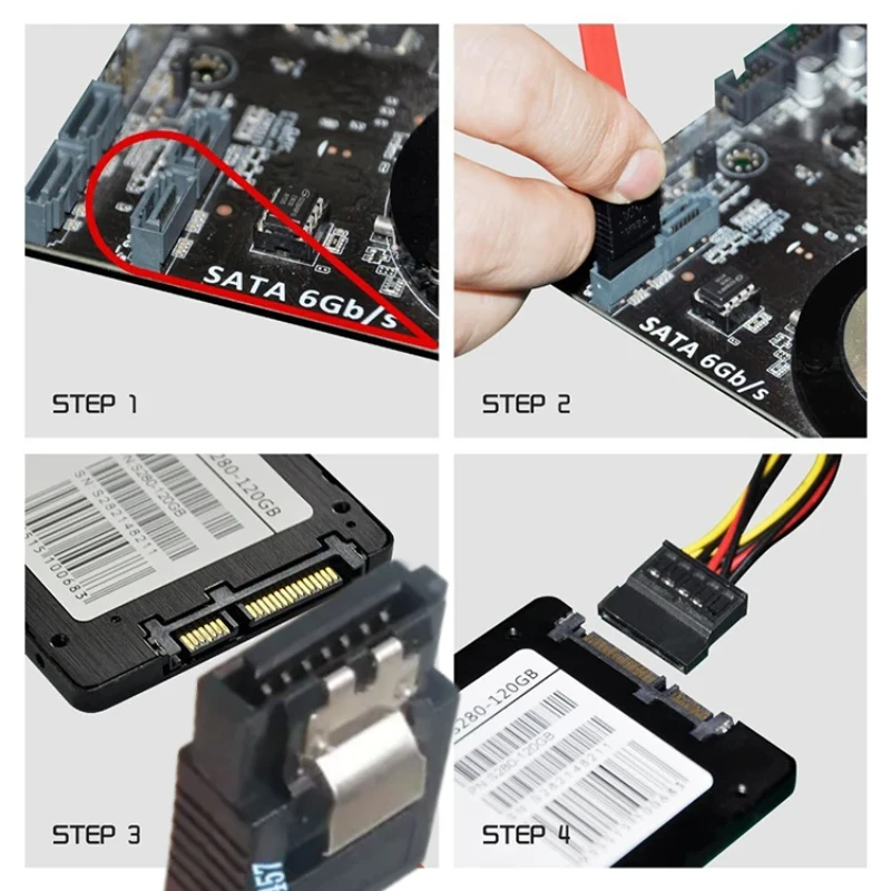 Cable de datos SATA corto de 15cm, Cable macho a macho, 7P, 7 pines, para conectar disco duro SATA, dvd-rom