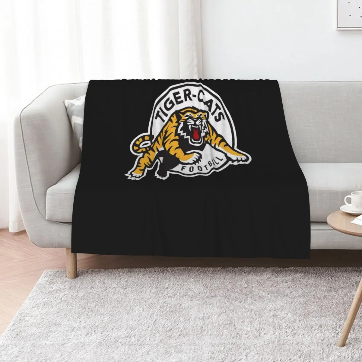 Hamilton tiger cats cfl logo Throw Blanket decorative Retros Decorative Sofa Heavy funny gift Blankets