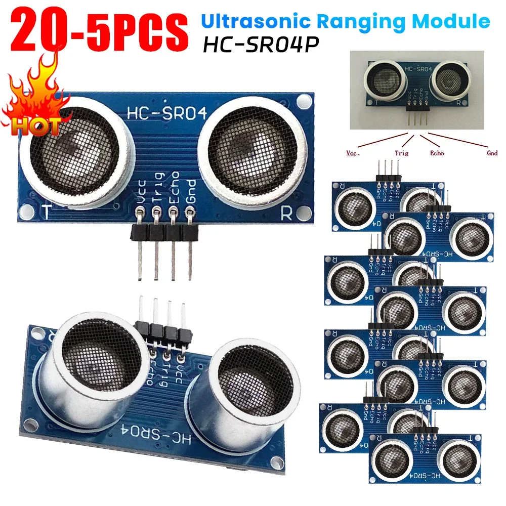 5-20PCS HC-SR04P Ultrasonic Wave Detector Ranging Module HC-SR04P HC SR04 HCSR04P Distance Sonar Sensor Board 3-5.5V