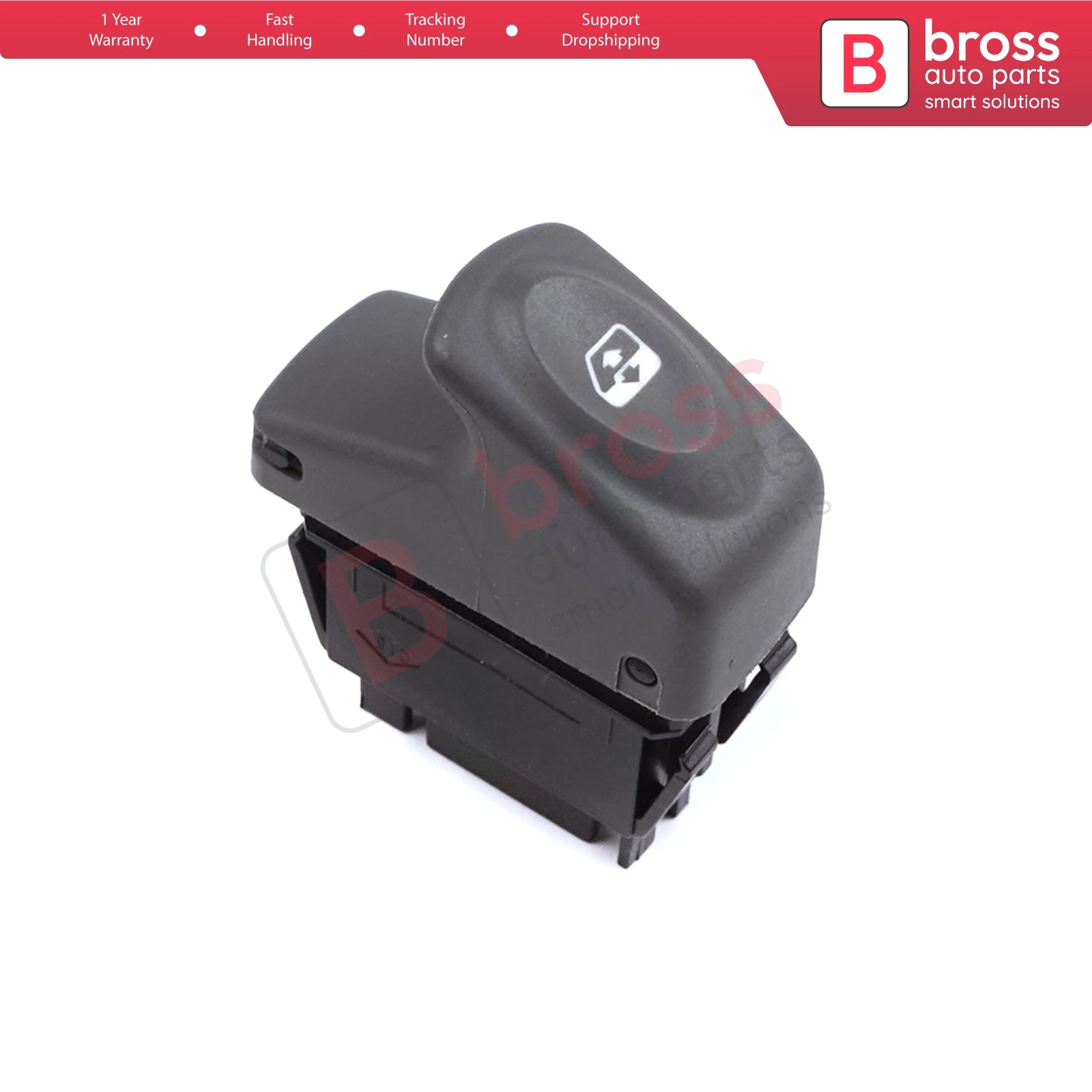 Bross Auto BDP855 Window Control 6-Pin Switch 7700421119 for Renault Clio MK2 1998-2006 Megane MK1 Scenic MK1 Kangoo 1997-2003